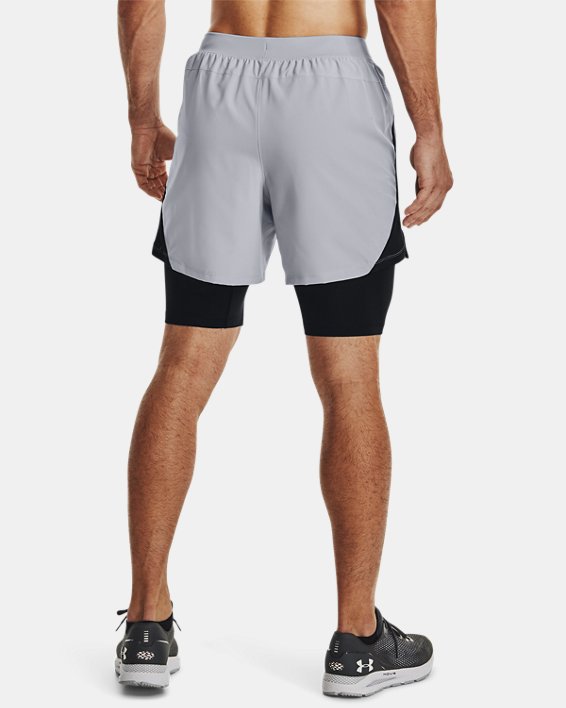 Men's UA Launch 5'' 2-in-1 Shorts in Gray image number 1